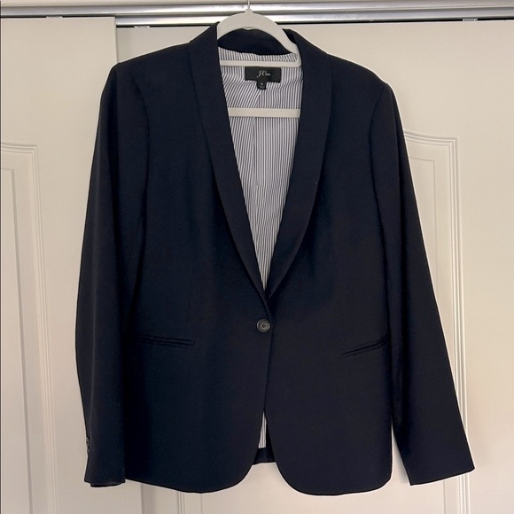 J Crew Parke blazer in Wool Flannel Navy Blue - Picture 9 of 9